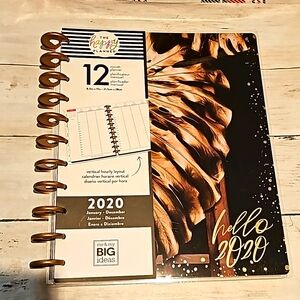 NWT 2020 dated 12 month Big size Happy Planner-Vertical hourly layout.